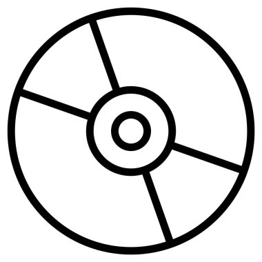 Disk çizgisi simgesi, Mutlu Noeller ve web ve mobil tasarım için Mutlu Yıllar simgeleri.