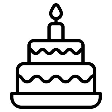 Kek hattı simgesi, Mutlu Noeller ve web ve mobil tasarım için Mutlu Yıllar simgeleri.