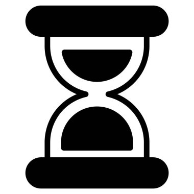 Kum saati siyah ana hatlar simgesi, Mutlu Noeller ve web ve mobil tasarım için yeni yıl simgeleri.