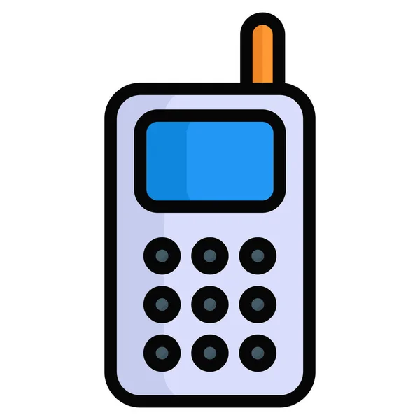 Telefon Farbiges Zeilensymbol Farbiges Linienvektordesign — Stockvektor