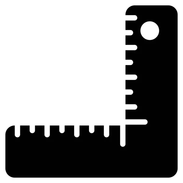Quadratische Lineale Glyphen Symbol Glyphen Vektordesign — Stockvektor