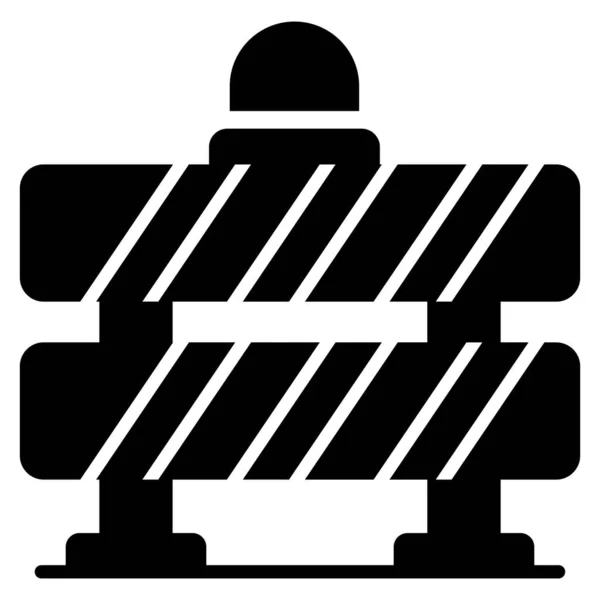 Barrier Glyph Icon Glyph Vector Design — Stock Vector