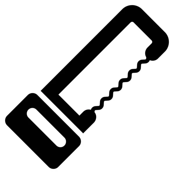 Säge Hacksaw Glyph Icon Glyph Vector Design — Stockvektor