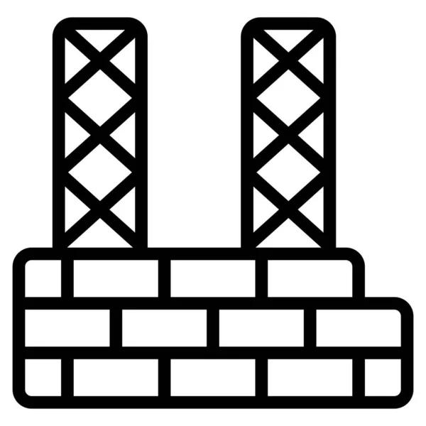 Icono Línea Del Sitio Construcción Diseño Vectores Línea Apagón — Vector de stock