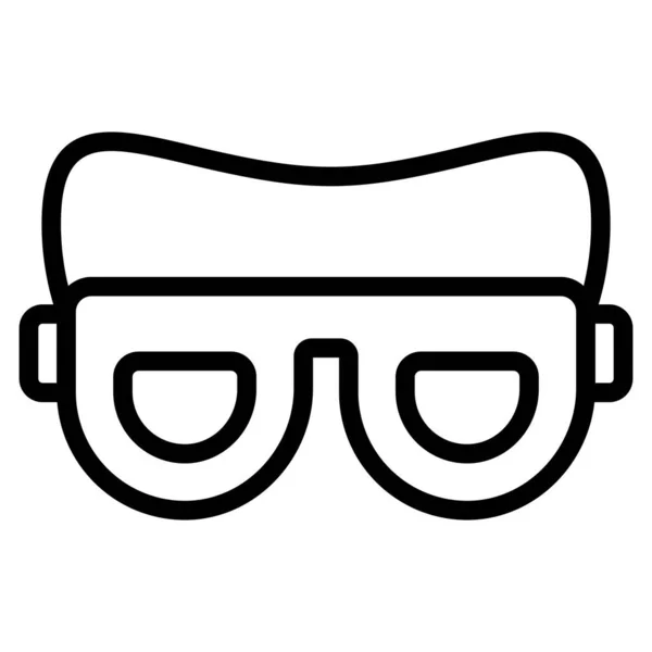 Gözlük Çizgisi Simgesi Karartma Çizgisi Vektör Tasarımı — Stok Vektör
