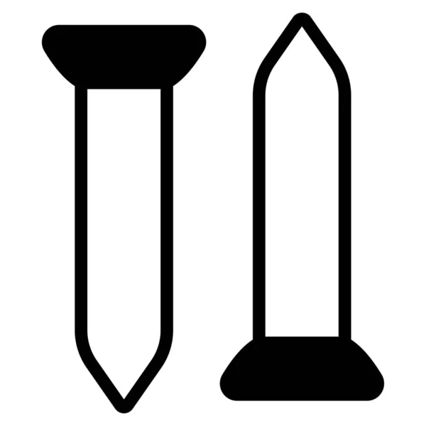 Nägel Glyph Symbol Vektor Glyph Design — Stockvektor