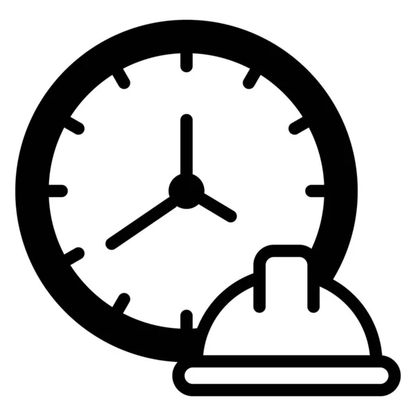 Робочий Час Гліф Значок Векторний Гліф Дизайн — стоковий вектор