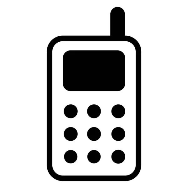 Telefon Glyphen Symbol Vektor Glyphen Design — Stockvektor