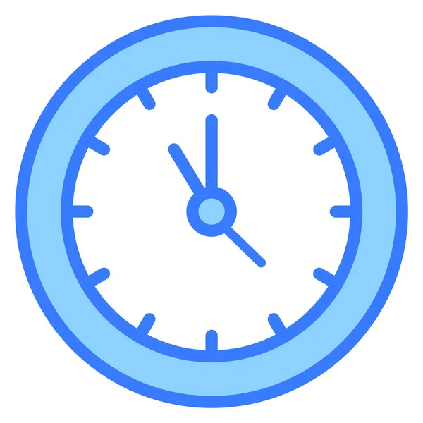 時計青アウトラインアイコン メリークリスマスとウェブとモバイルデザインのためのハッピーニューイヤーアイコン — ストックベクタ