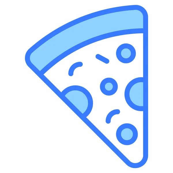 Pizzanın mavi özet simgesi, Mutlu Noeller ve web ve mobil tasarım için Mutlu Yıllar simgeleri.