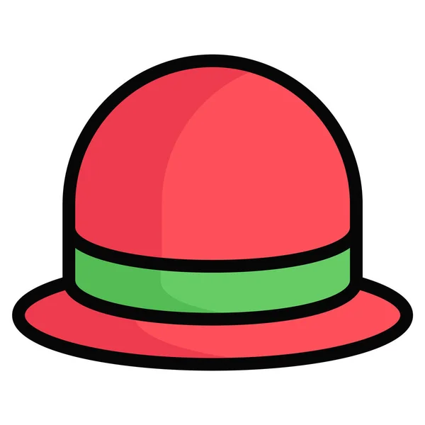 帽子の色のラインアイコン メリークリスマスとウェブとモバイルデザインのための幸せな新年のアイコン — ストックベクタ