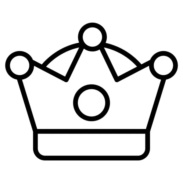 Ikona Crown Line Wesołych Świąt Szczęśliwego Nowego Roku Ikony Projektowania — Wektor stockowy