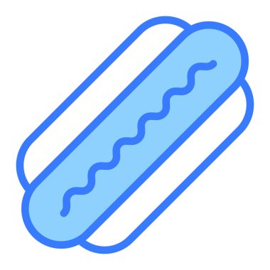 Hot dog vektör hattı simgesi. Basit Yaratıcı Vektör Satır Simgesi