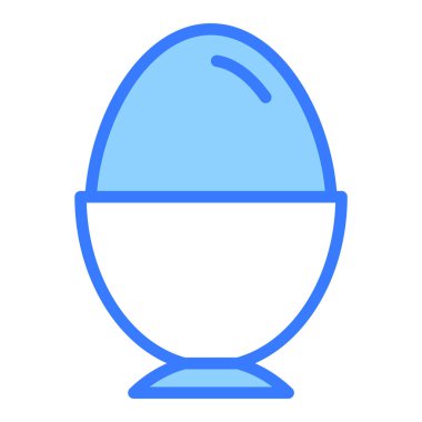 Yumurta vektör çizgisi simgesi. Basit Yaratıcı Vektör Satır Simgesi