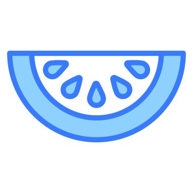 Karpuz vektör çizgisi simgesi. Basit Yaratıcı Vektör Satır Simgesi