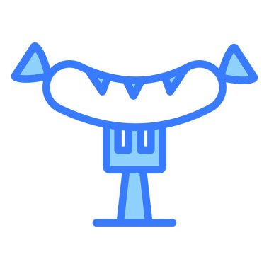 Sosis vektör çizgisi simgesi. Basit Yaratıcı Vektör Satır Simgesi