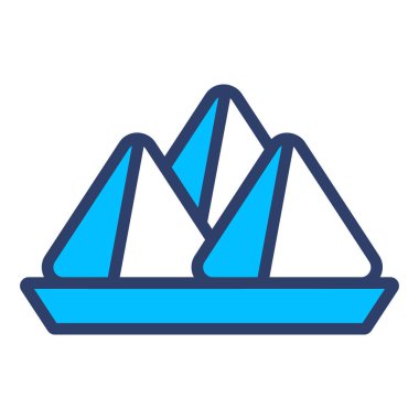 Samosa vektör çizgisi simgesi. Basit Yaratıcı Vektör Satır Simgesi