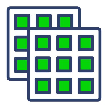 Waffle vektör hattı simgesi. Basit Yaratıcı Vektör Satır Simgesi