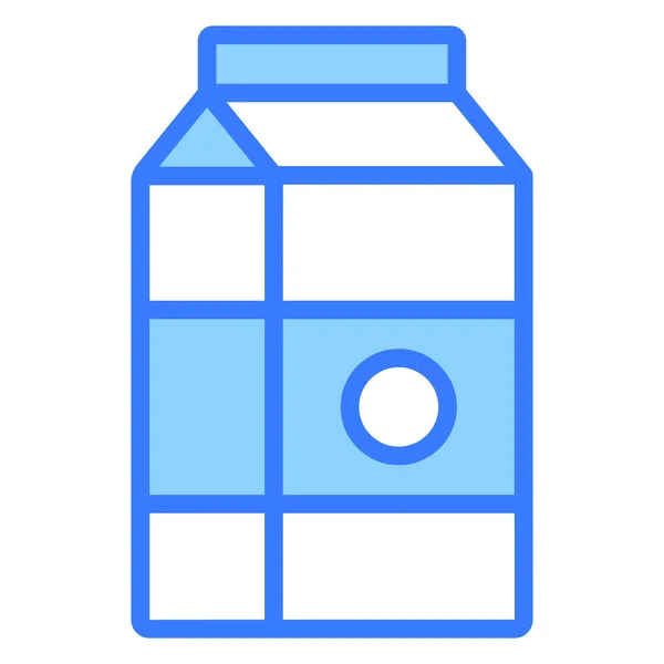 Milk Box Vector Line Icon Simple Creative Vector Line Icon — Stock Vector