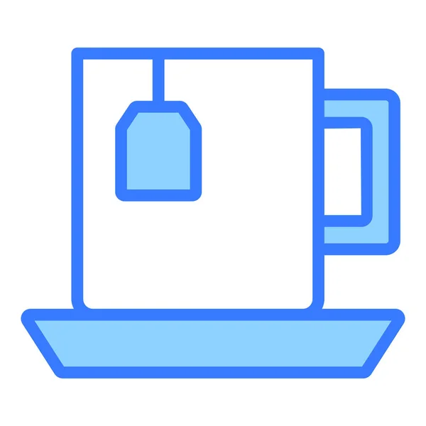 Tea Cup Vector Line Icon Simple Creative Vector Line Icon — Stock Vector