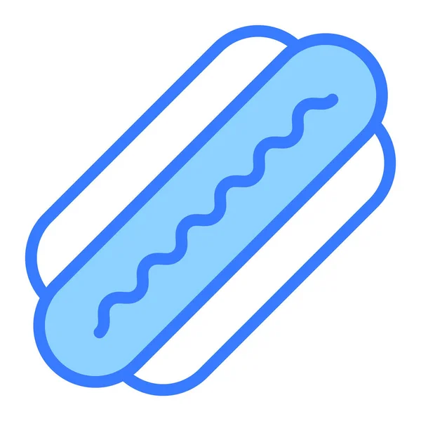 Hotdog Vector Line Icon Icona Della Linea Vettoriale Creativa Semplice — Vettoriale Stock