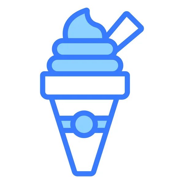 アイスクリームベクトルラインアイコン シンプルなクリエイティブベクターラインアイコン — ストックベクタ