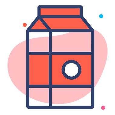 Süt kutusu vektör çizgisi simgesi. Basit Yaratıcı Vektör Satır Simgesi