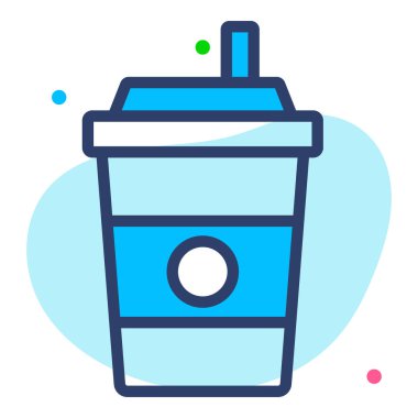 Kahve vektörü Simgesi. Basit Yaratıcı Vektör Satır Simgesi