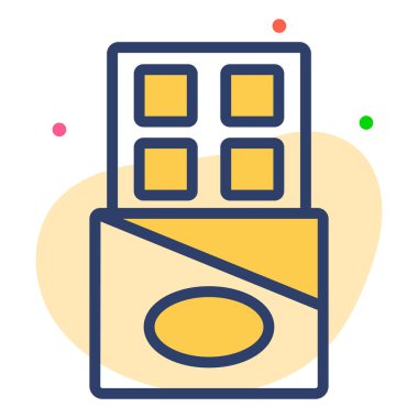 Çikolata vektör çizgisi simgesi. Basit Yaratıcı Vektör Satır Simgesi