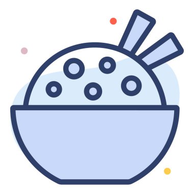 pilav vektör çizgisi simgesi. Basit Yaratıcı Vektör Satır Simgesi