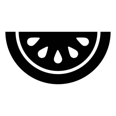 Karpuz vektörü kabartma simgesi. Basit Yaratıcı Vektör Satır Simgesi