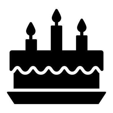 Kek vektörü simgesi simgesi. Basit Yaratıcı Vektör Satır Simgesi