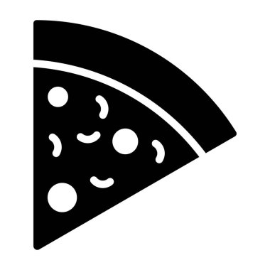 Pizza dilimi vektör simgesi. Basit Yaratıcı Vektör Satır Simgesi