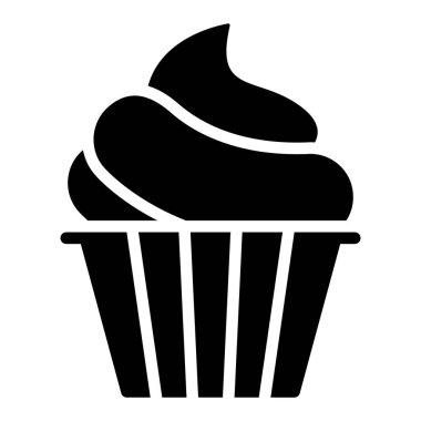 cupcake vektör simgesi simgesi. Basit Yaratıcı Vektör Satır Simgesi