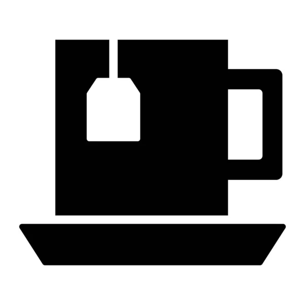 Tea Cup Vector Glyph Icon Simple Creative Vector Line Icon — Stock Vector