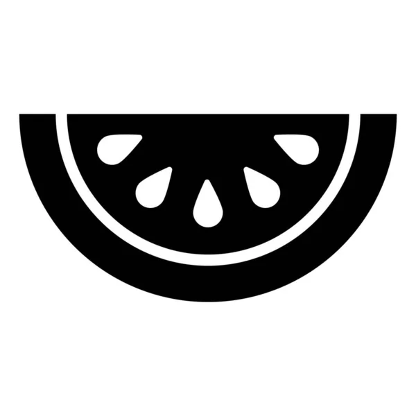Watermelon Vector Glyph Icon Simple Creative Vector Line Icon — Stock Vector