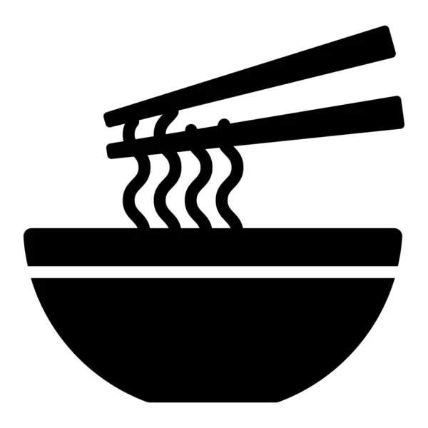 Noodles Vector Glyph Icon Simple Creative Vector Line Icon — Stock Vector