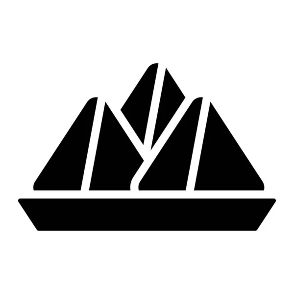 Samosa Vektor Glyphen Symbol Einfaches Creative Vektor Line Icon — Stockvektor
