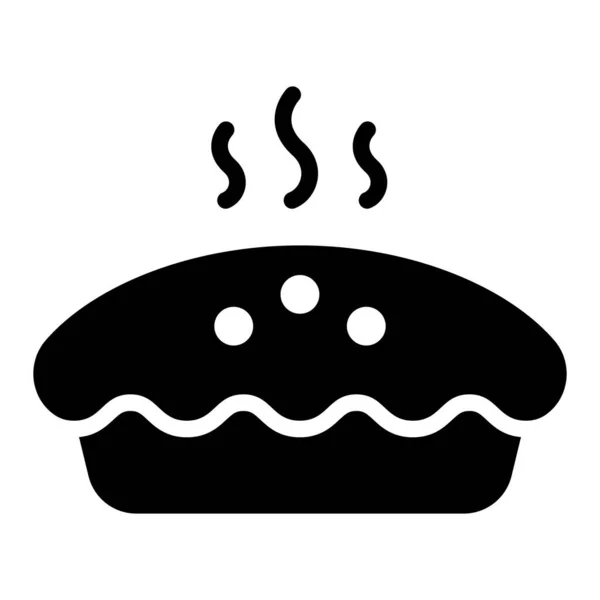 Pie Cake Vektor Glyph Icon Einfaches Creative Vektor Line Icon — Stockvektor
