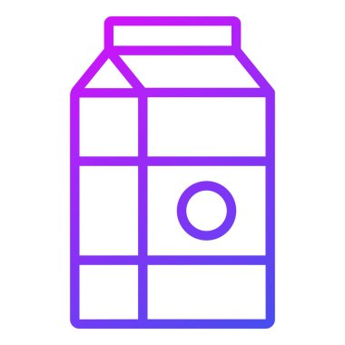 Süt kutusu vektör çizgisi simgesi. Basit Yaratıcı Vektör Satır Simgesi