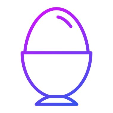 Yumurta vektör çizgisi simgesi. Basit Yaratıcı Vektör Satır Simgesi