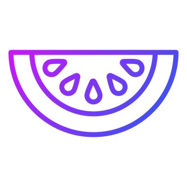 Karpuz vektör çizgisi simgesi. Basit Yaratıcı Vektör Satır Simgesi