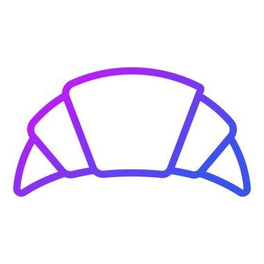 Kruvasan ekmek vektörü Simge Hattı. Basit Yaratıcı Vektör Satır Simgesi