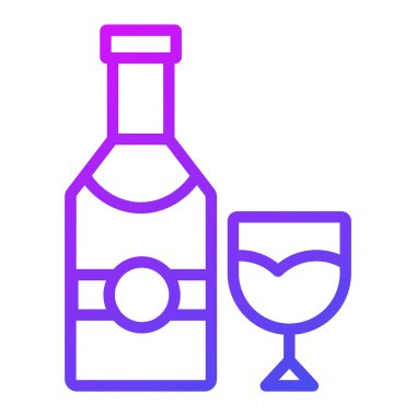 içki vektör hattı simgesi. Basit Yaratıcı Vektör Satır Simgesi