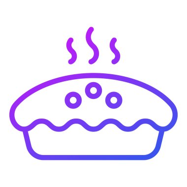 Pasta Pastası Çizgisi Simgesi. Basit Yaratıcı Vektör Satır Simgesi