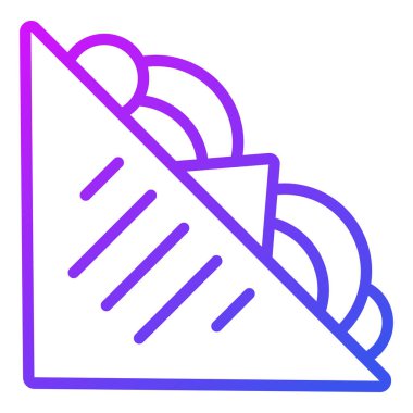 Sandviç vektör hattı simgesi. Basit Yaratıcı Vektör Satır Simgesi