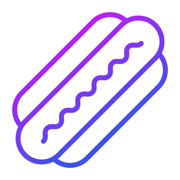 Hotdog Vecteur Line Icon Icône Ligne Vectorielle Créative Simple — Image vectorielle