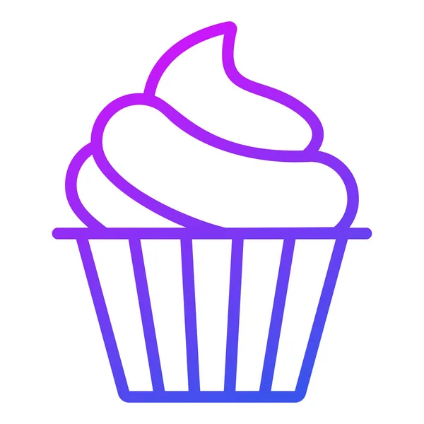 Εικονίδιο Διανύσματος Cupcake Απλό Δημιουργικό Διανυσματικό Εικονίδιο Γραμμής — Διανυσματικό Αρχείο