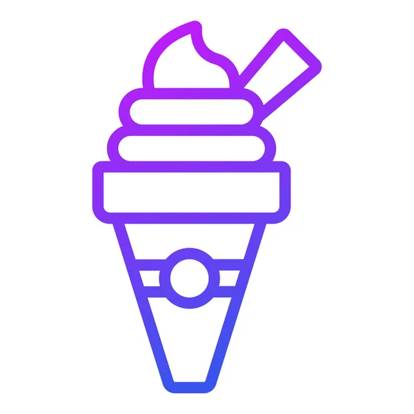 Ice Cream Vector Line Icon Simple Creative Vector Line Icon — Stock Vector