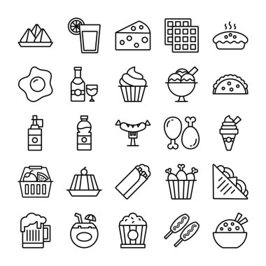 Geleneksel yemek seti. Lezzetli bir şeyler yiyelim. Lezzetli yemekler, restoran, kafe, bar, yemek..